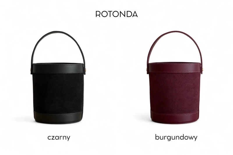 Torebka wiaderko skorzana zamszowa  Venasti Rotonda dostępne kolory