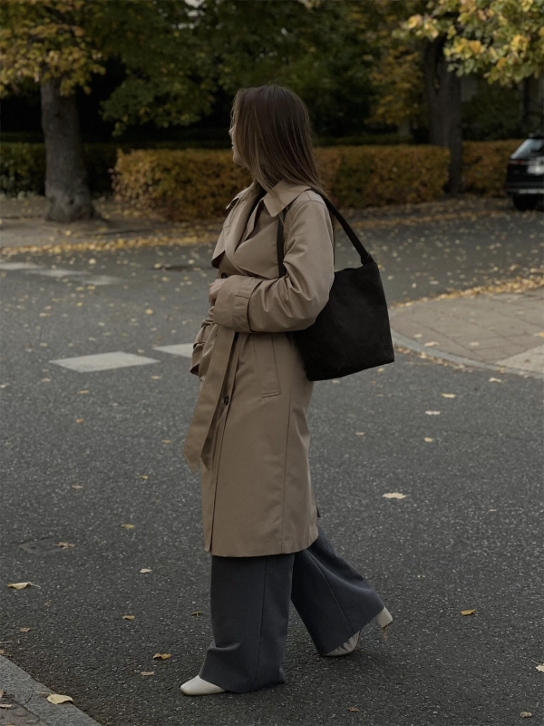 Pojemna torebka bucket bag BRUNA na ramię